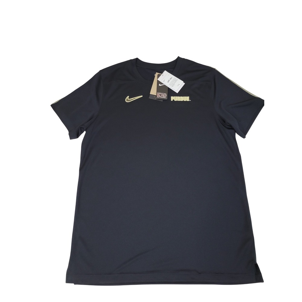 Nike Purdue Boilermaker Coach T Shirt Top Men Large Black DriFIT UPF 40 On Field